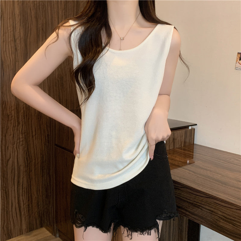 Femme Sleek Cropped Tanktop med struktureret stof Stilla