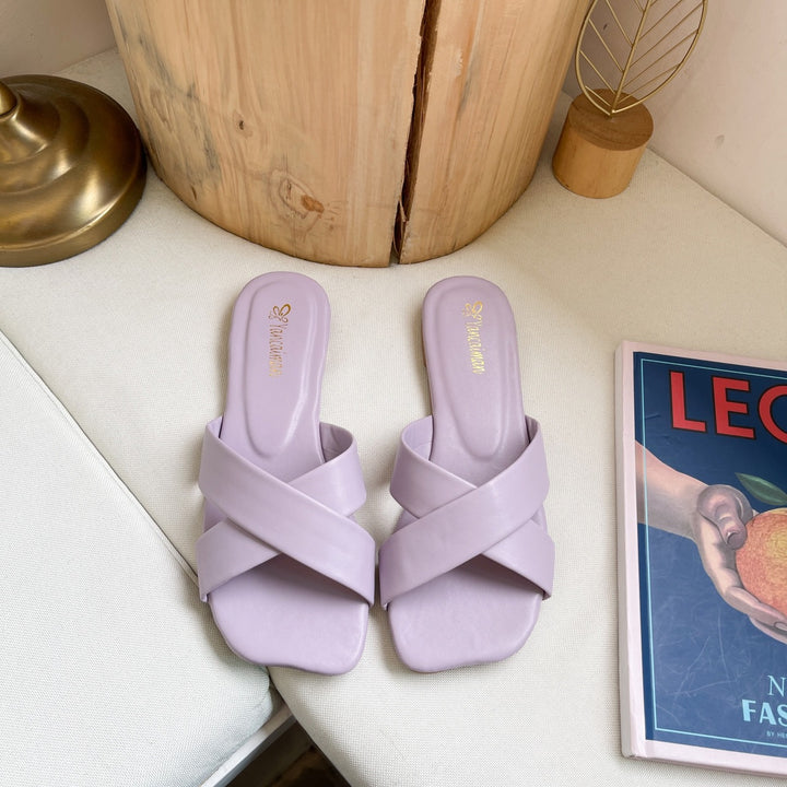 Dame Elegante Sandaler med krydsede remdesign og blødt polstret fodseng Stilla