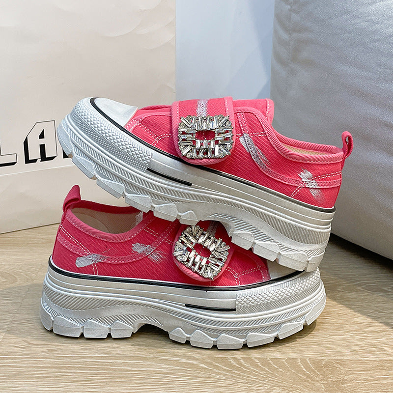 Dame Sneakers med trendy design og glitrende detalje Stilla