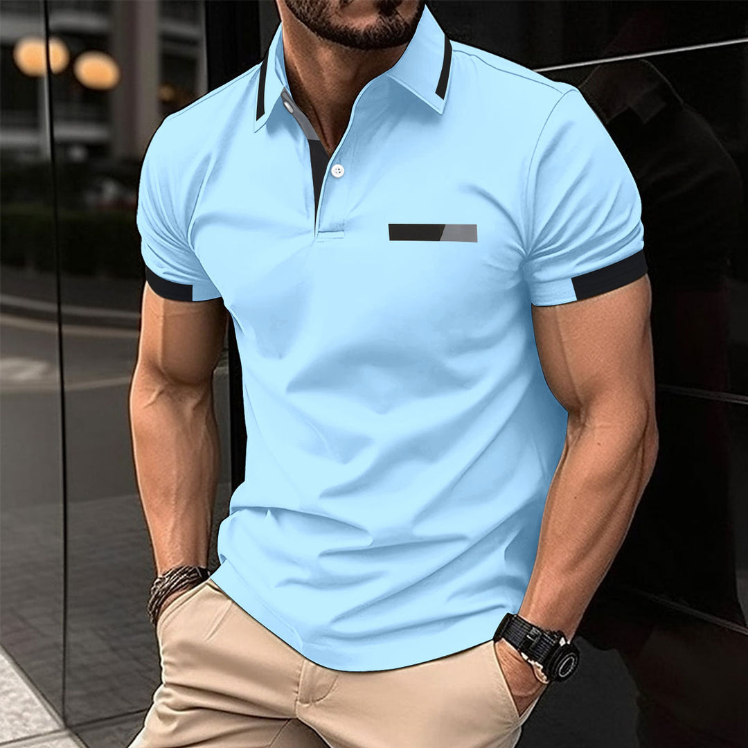 Herrer moderigtigt kortærmet polo shirt med struktureret krave Stilla