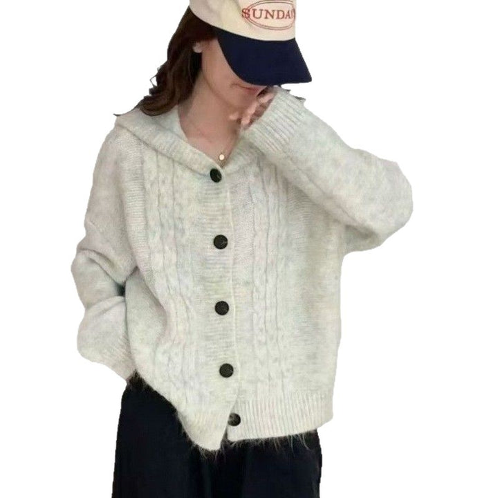 Damerne Cozy Cardigan med Komfortabel Hættekrave og Iøjnefaldende Knapper Stilla