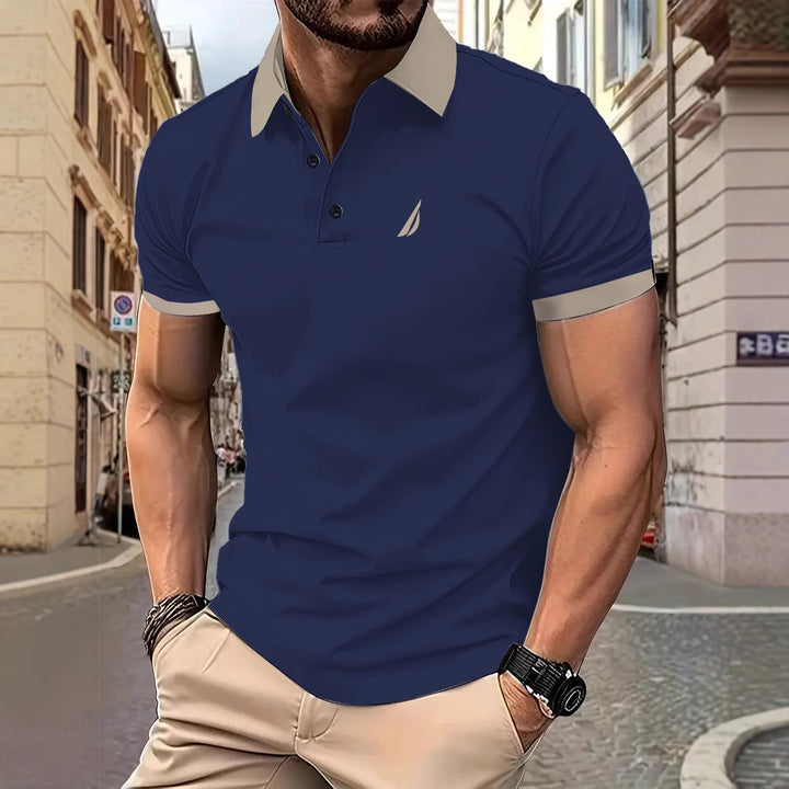 Herrer polo skjorte med nutidigt krave-design Stilla