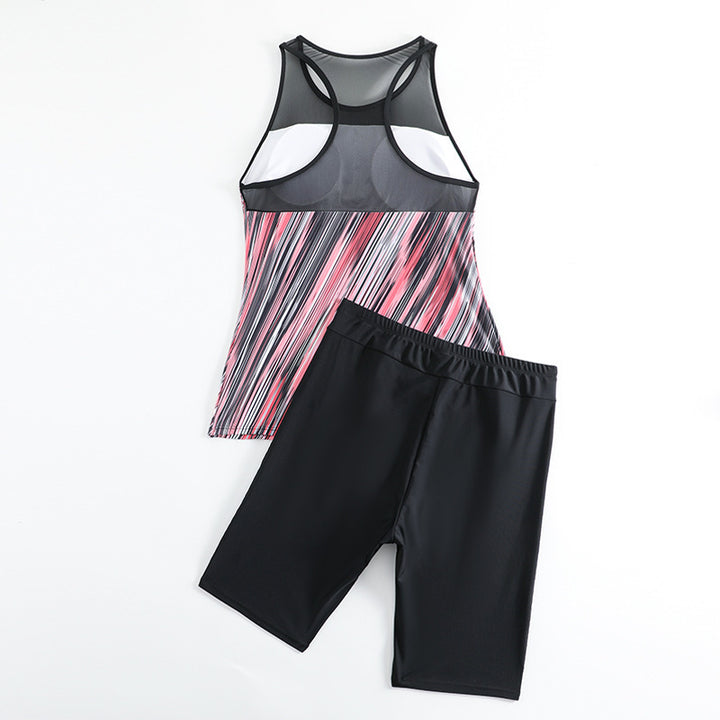Dame sporty tankini sæt med åndbar racerback Skovae