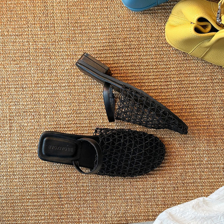 Femme Elegant Åben-Gewebe Glidende Sandaler Stilla