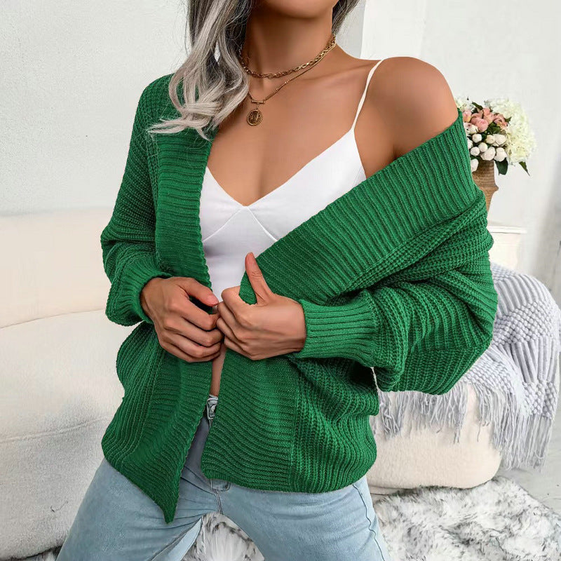 Femme Behagelig Oversized Strikket Cardigan Stilla