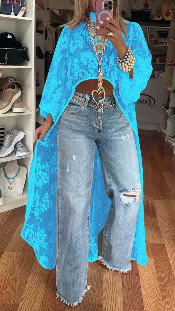 Dame Elegant lang blondejakke Stilla