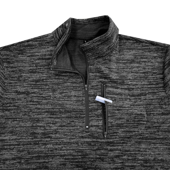 Herrer sweatshirt med stegende krave og moderne strukturer Stilla