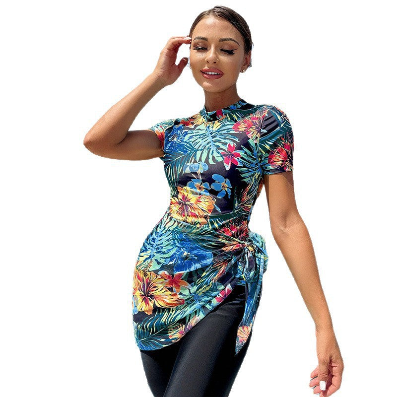 Dame Sporty Jumpsuit med blomstret design Skovae