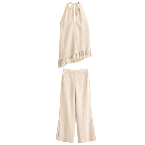 Dame bred palazzo-bukser med elegant snit Skovae