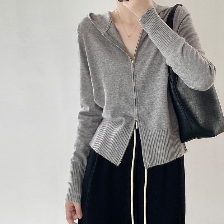 Femme Soft Knit Zip-Up Hoodie Stilla