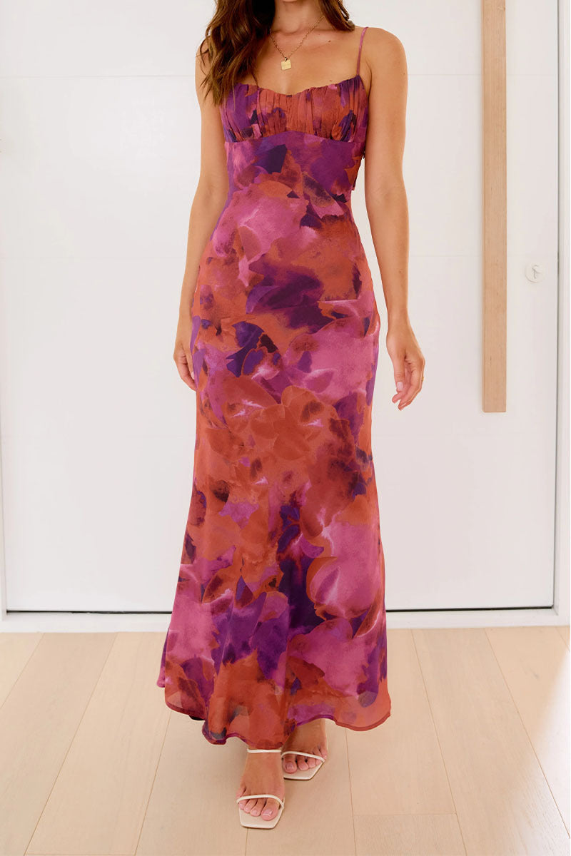 Kvinder Elegant Maxi Kjole med Blød Gradient og Delikate Spaghetti Stropper