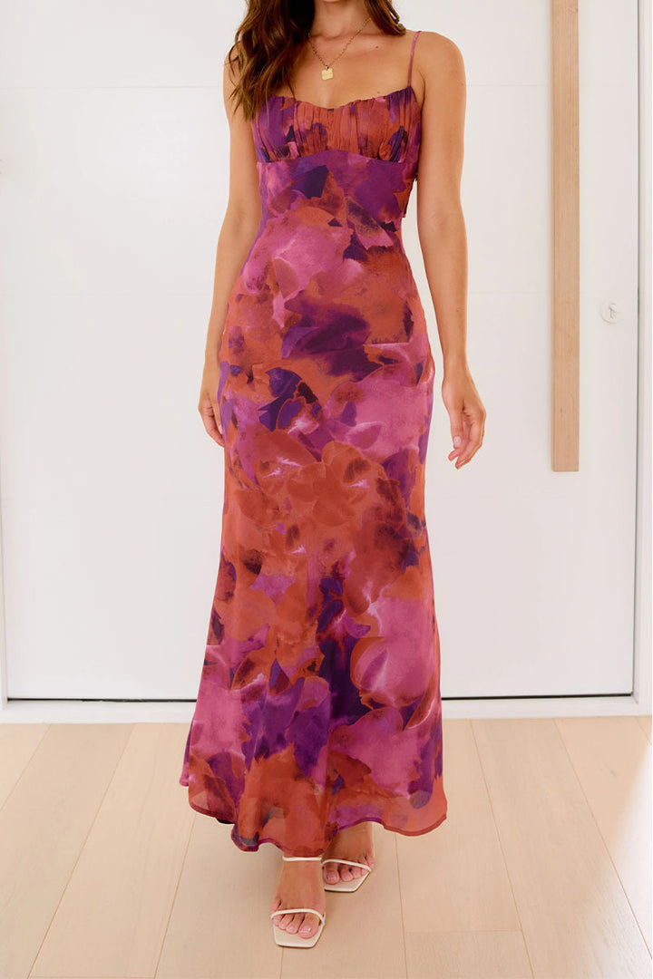 Kvinder Elegant Maxi Kjole med Blød Gradient og Delikate Spaghetti Stropper