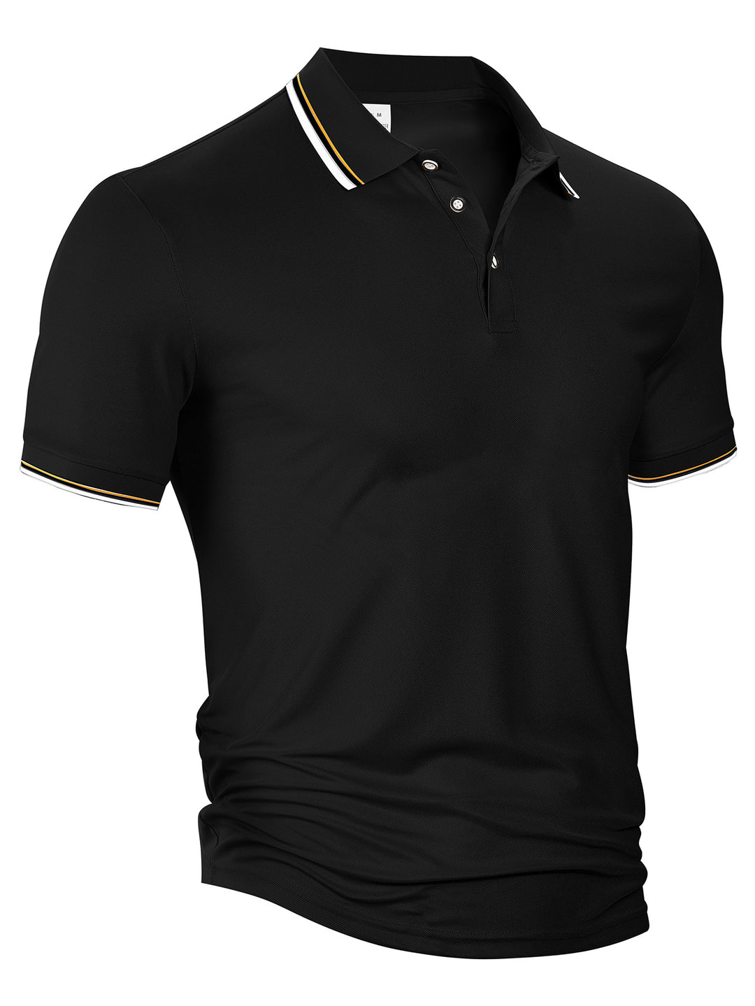 Herrer polo t-shirt med åndbar struktur og modige accenter Stilla