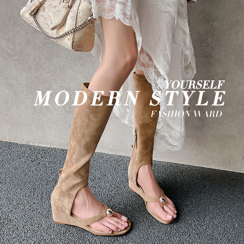 Femme Højglans Over-knæ Flip-Flops Stilla