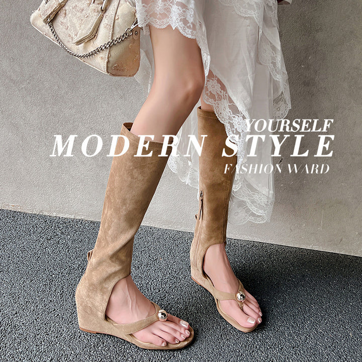 Femme Højglans Over-knæ Flip-Flops Stilla