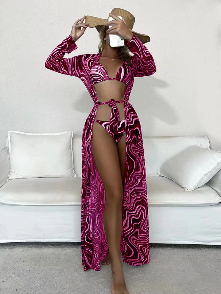 Damer bikiniset med åbent kimono-design og cut-outs Stilla