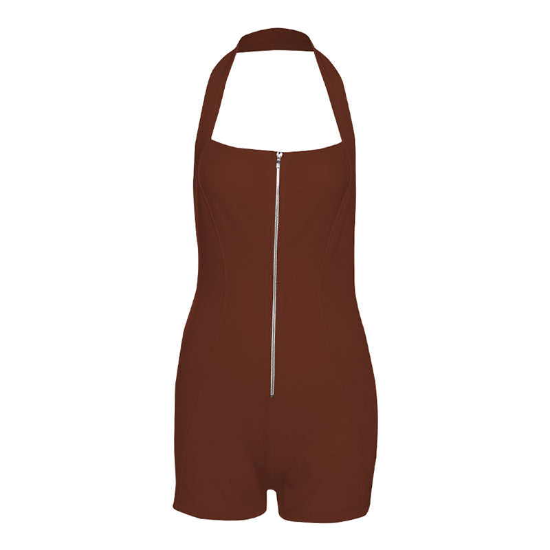 Dame Sporty bodysuit med integreret lynlås og raffineret holderdesign Stilla