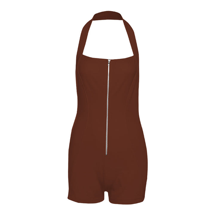 Dame Sporty bodysuit med integreret lynlås og raffineret holderdesign Stilla
