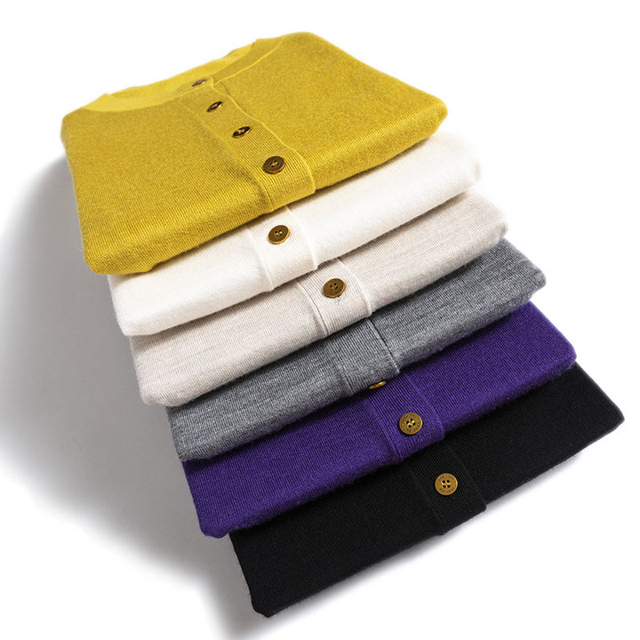 Dame Button-Up Cardigan med dekorative knapper Stilla