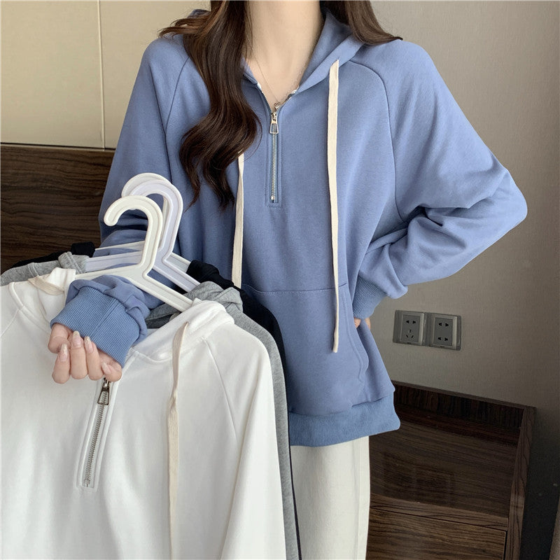 Femme Zip-Up Hættetrøje Sweatshirt med blødt fleecefor Stilla