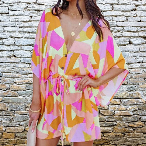Dame Mode Kimono-Minikjole Stilla