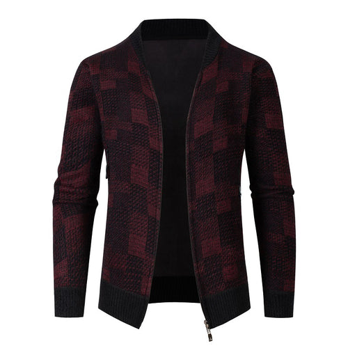 Herre struktureret strik Cardigan pullover Stilla