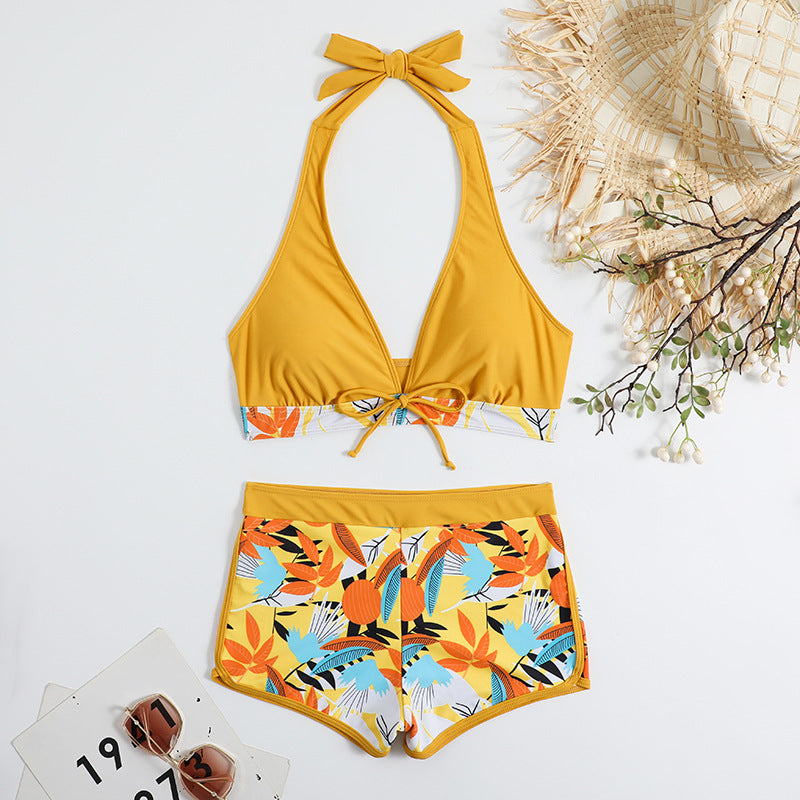 Dame Sporty bikini sæt med blomsterdesign Skovae
