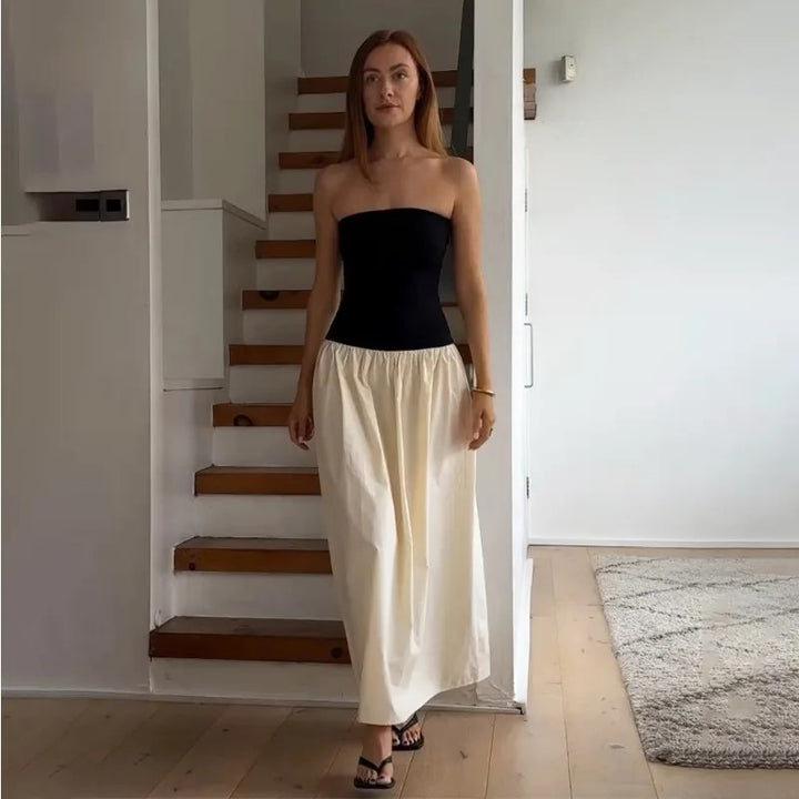 Dame top med voluminøs nederdel Stilla