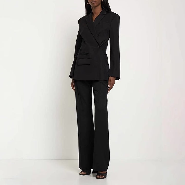 Damernes moderne snit blazer med asymmetrisk design Stilla