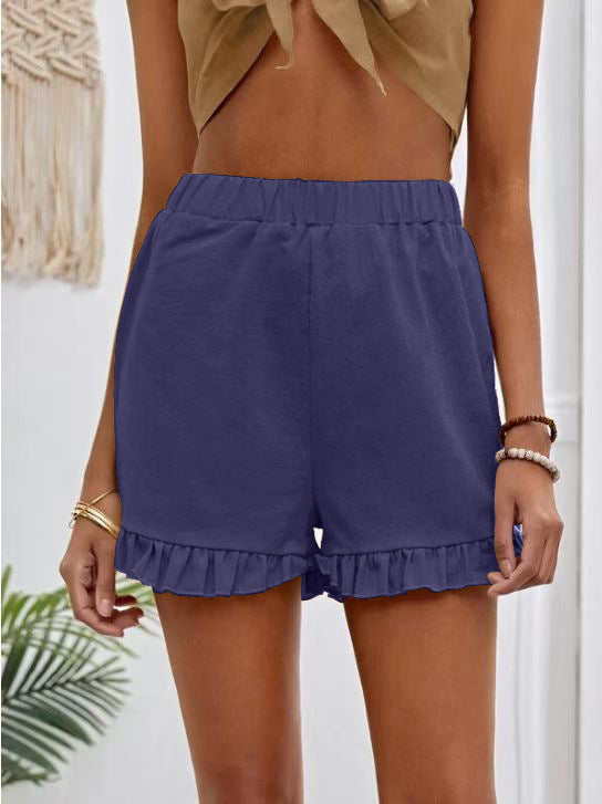Dame Rüschensaum Fritidsshorts Stilla