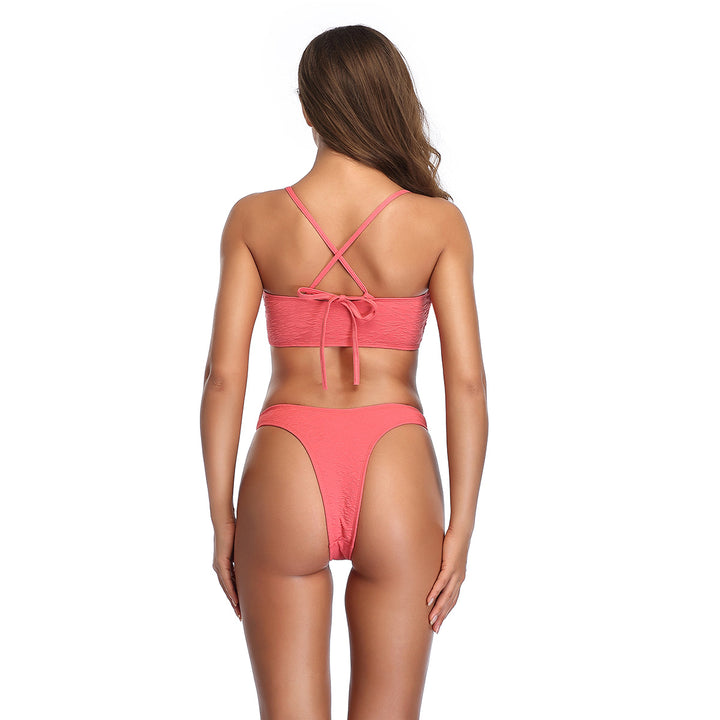 Dame Højskåret Struktureret Bikini Sæt Stilla