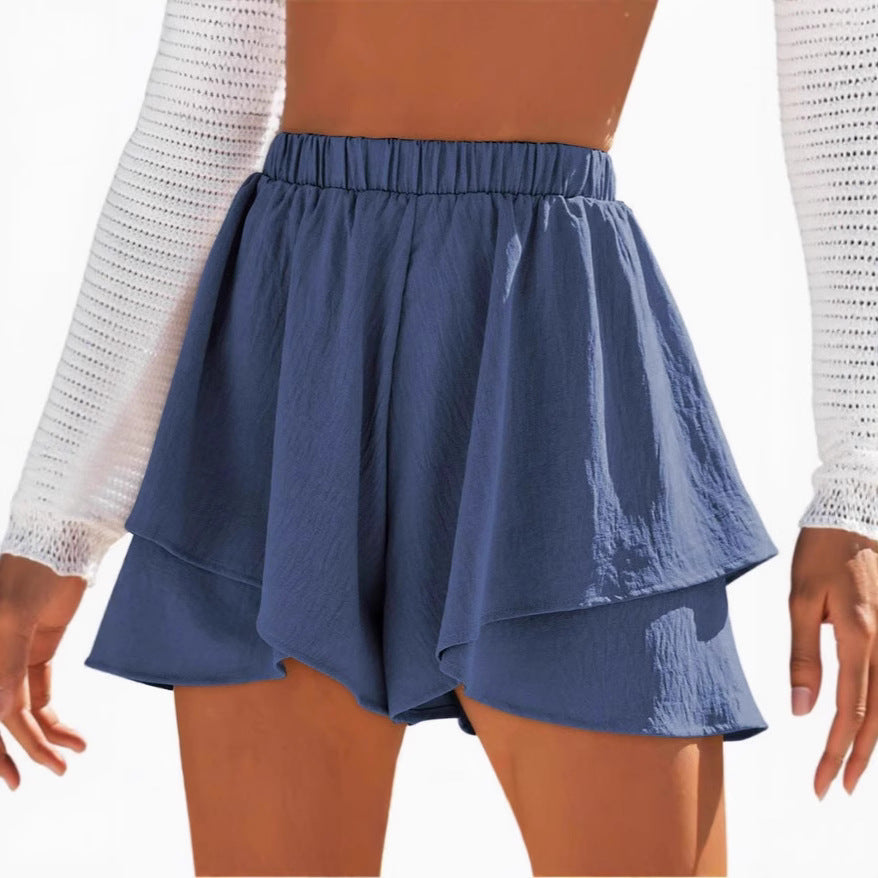 Dame sommerlige asymmetriske shorts med høj talje Stilla