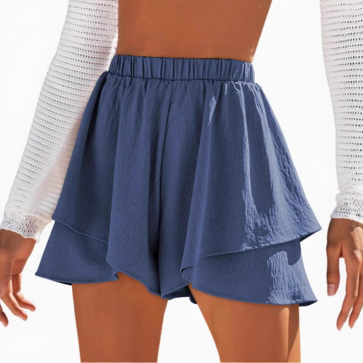 Dame sommerlige asymmetriske shorts med høj talje Stilla