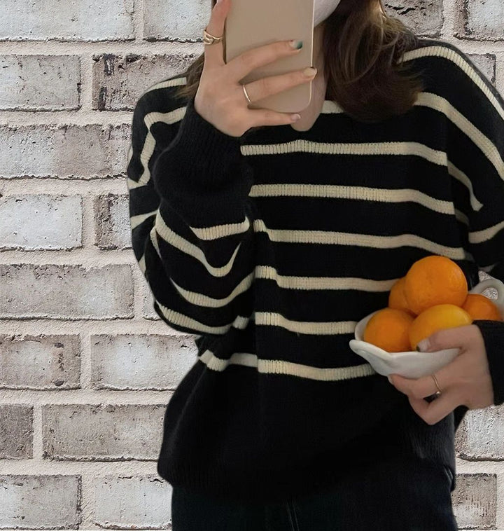 Dame stribet sweater Stilla