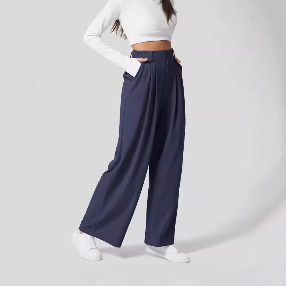 Dame Bredskårede Culotte-bukser med elastisk talje Stilla