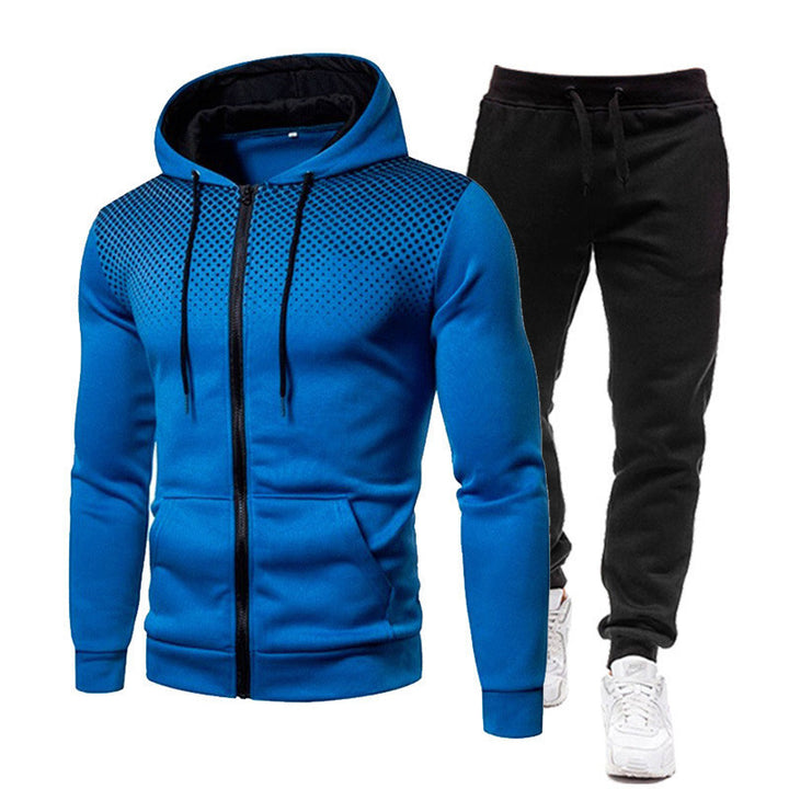 Herren Sportsligt Zip-Hoodie og Joggingbuks Sæt Stilla