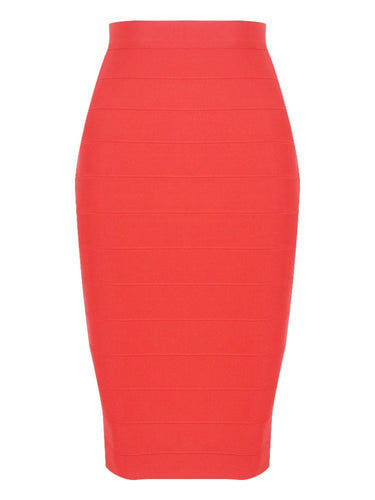 Dame figursyet midi-nederdel med struktureret design Stilla