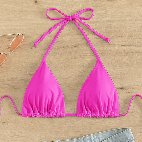 Dame triangel-bikini med justerbare stropper og elegant design Skovae