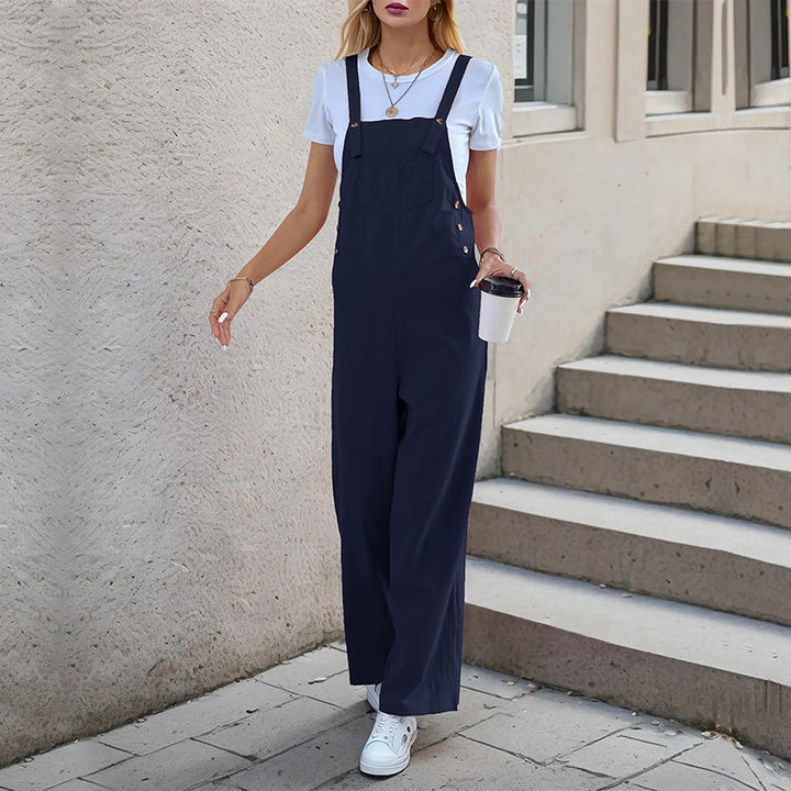 Dame Casual Bred-Ben Overall Jumpsuit Stilla