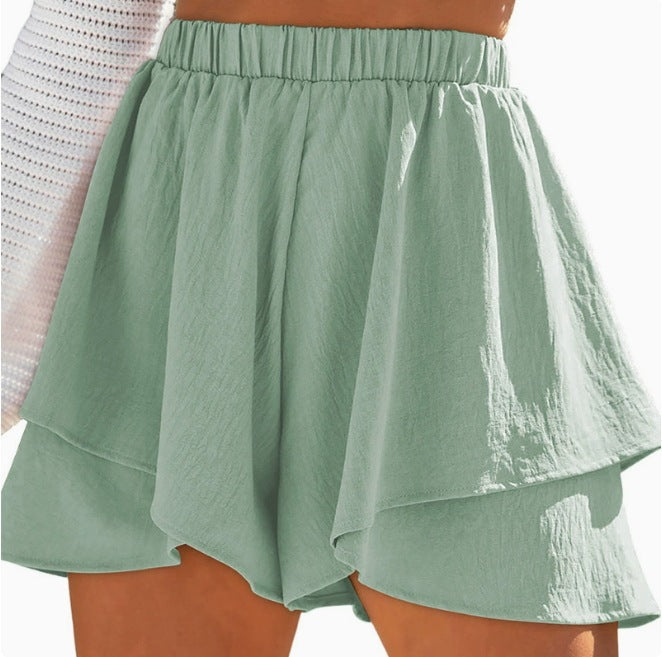 Dame sommerlige asymmetriske shorts med høj talje Stilla