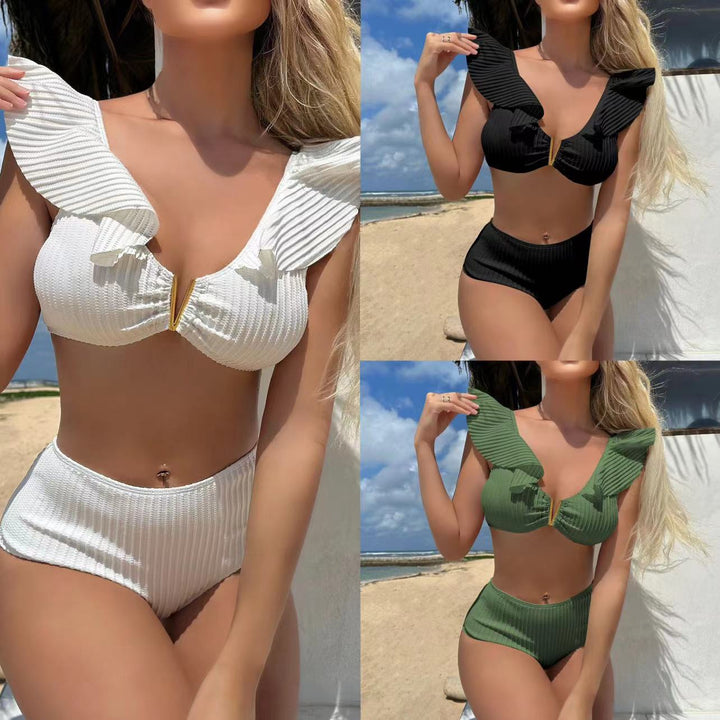 Dame Bikini-sæt med charmerende flæsedetaljer Stilla