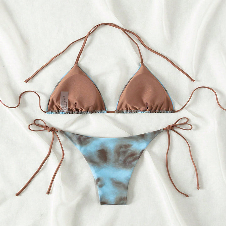 Dame triangel-bikini med justerbare stropper Skovae