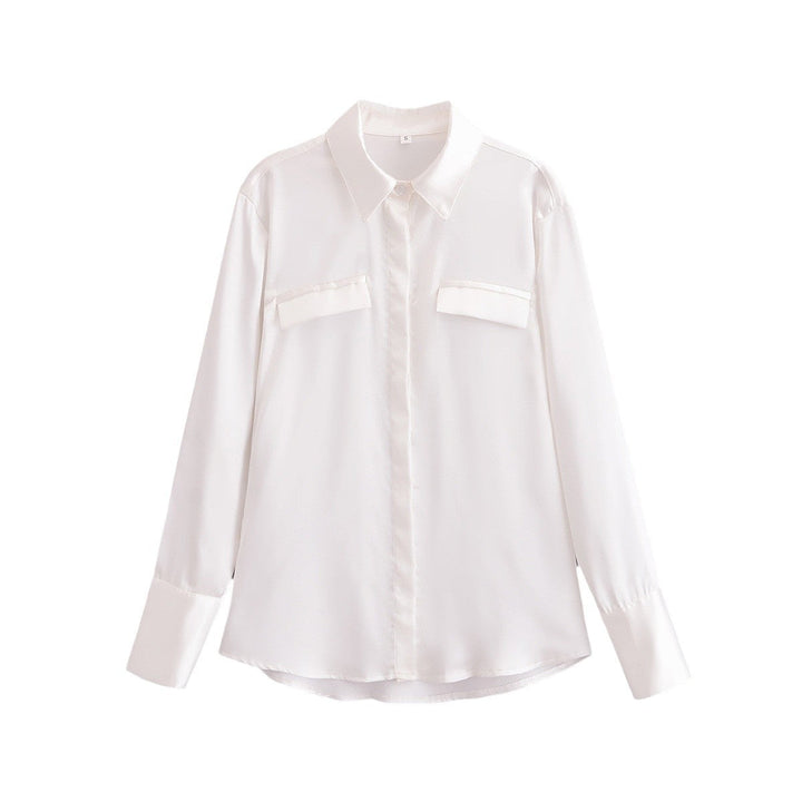 Stilla | Lys Forår Satin Bluse