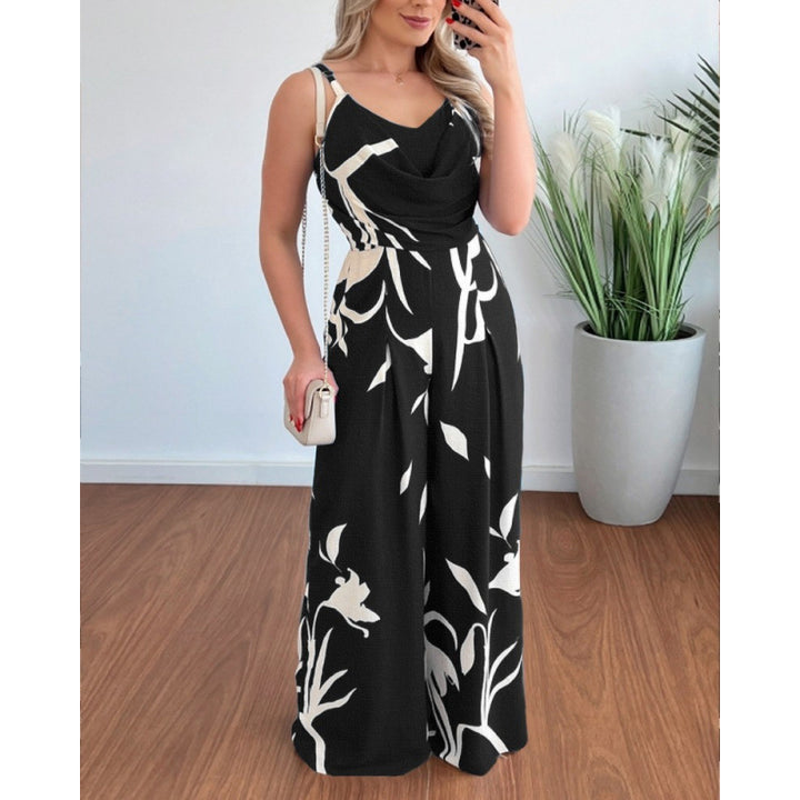 Dame Draperet Hals Blomsteroverall Stilla