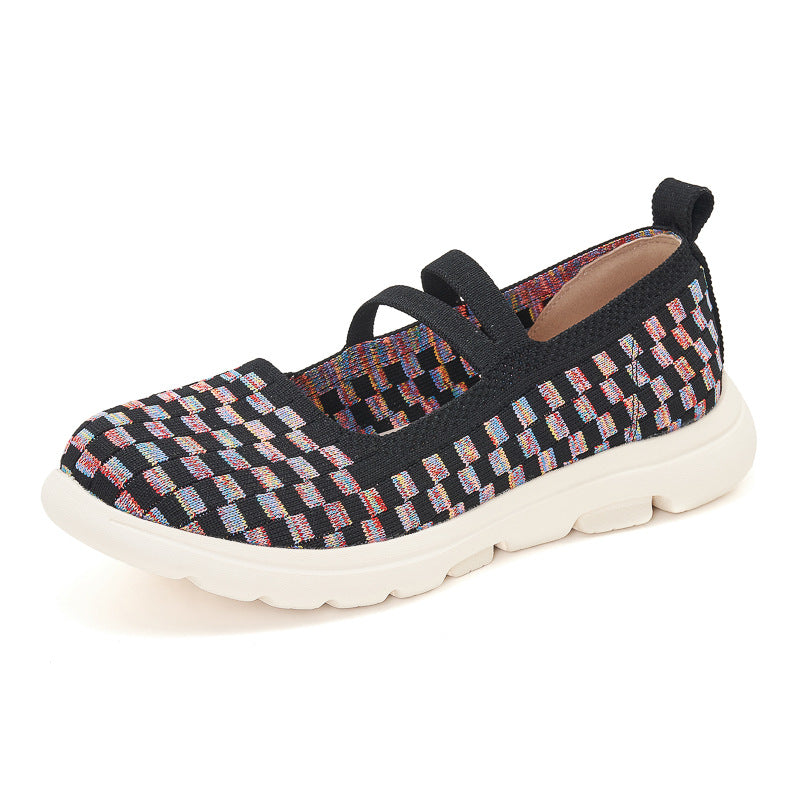 Dame komfortable Slip-On Sneakers med elastiske remme og åndbart overmateriale Stilla