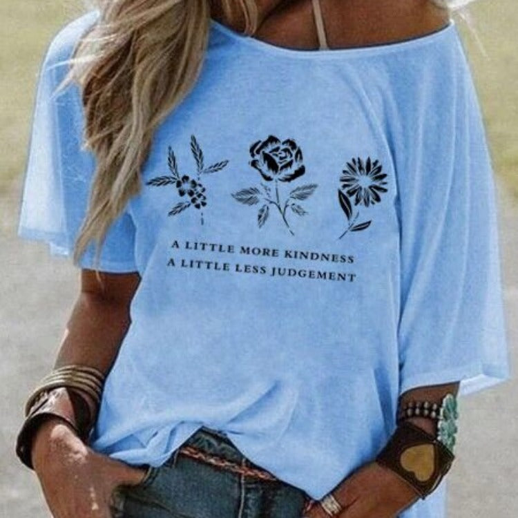 Dame Størrelse Grafisk T-Shirt Stilla