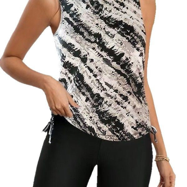 Dame Sporty Tanktop og cykelshorts sæt med justerbare sider Stilla