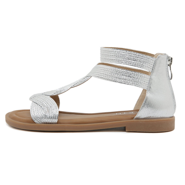 Dame elegante sandaler med flettet remdesign og fleksibel fodseng Stilla