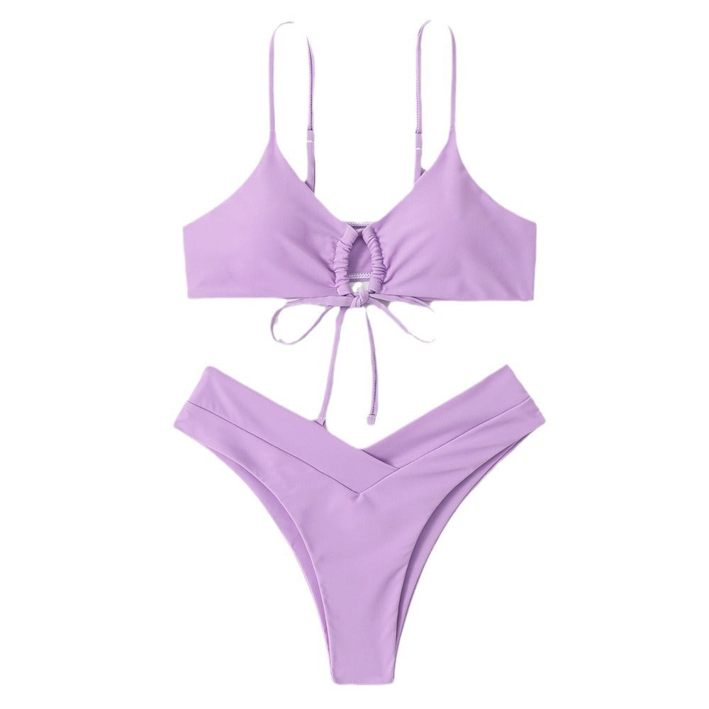 Dame stilfuld Cut-Out Bindefront Bikini Sæt Stilla