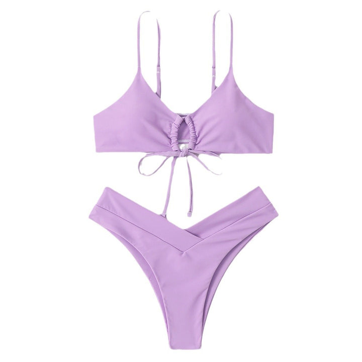 Dame stilfuld Cut-Out Bindefront Bikini Sæt Stilla